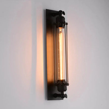 Luminaire Extérieur Applique Murale Industrielle en Fer Noir LED Loft Vintage - Luminous Place