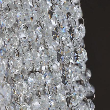 Lustre cristal LED moderne pour escalier et hall, éclairage suspendu chrome
