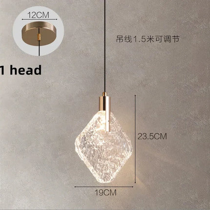 Lustre suspendu en cristal nordique pour salon et escaliers, lumière LED chaleureuse