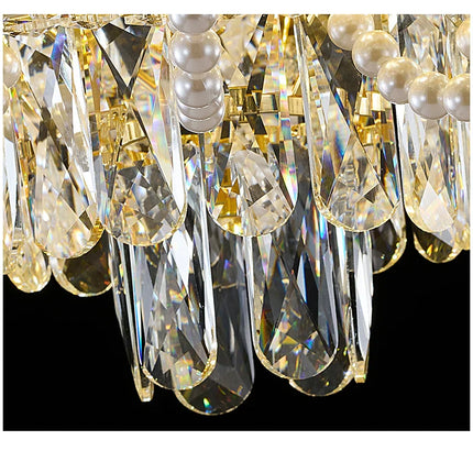 Lustre en cristal européen moderne, lumière suspendue pour salon et hôtel