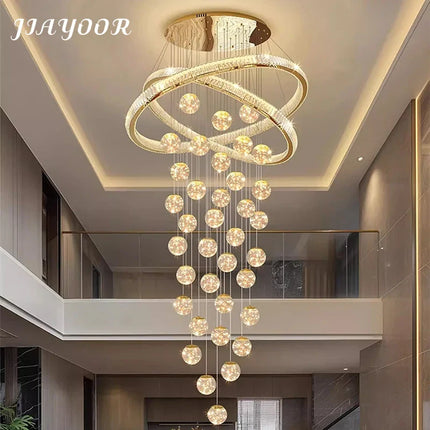 Lustre en cristal moderne pour salon, hall et loft, éclairage cosy à intensité variable