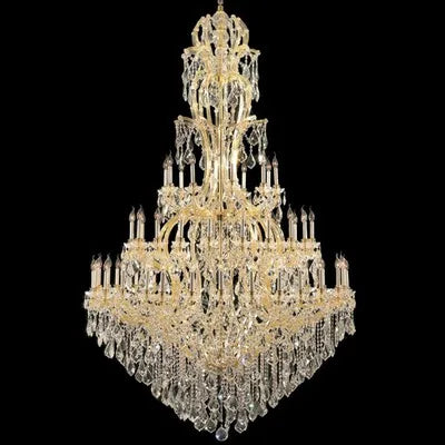Lustre moderne en cristal à LED forme bougie pour hall et salon
