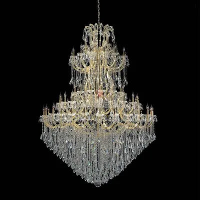 Lustre moderne en cristal à LED forme bougie pour hall et salon