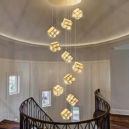 Lustre plafond moderne en cristal LED réglable 3000K-6000K
