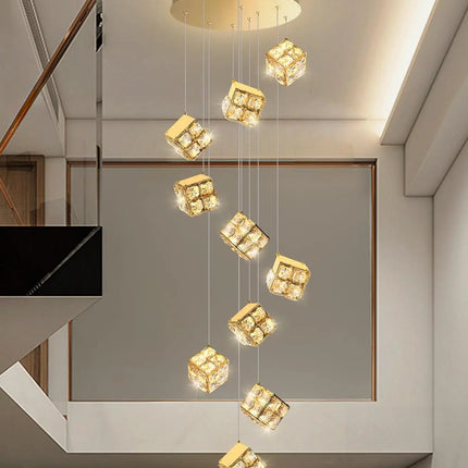 Lustre plafond moderne en cristal LED réglable 3000K-6000K