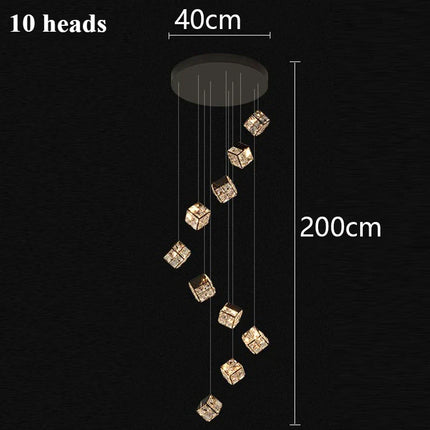Lustre plafond moderne en cristal LED réglable 3000K-6000K
