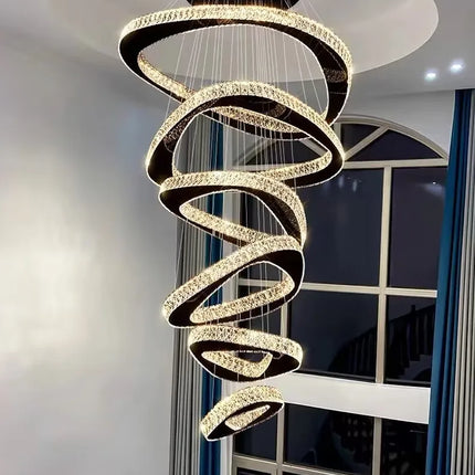 Lustre moderne en cristal et fer forgé, éclairage LED dimmable pour salon