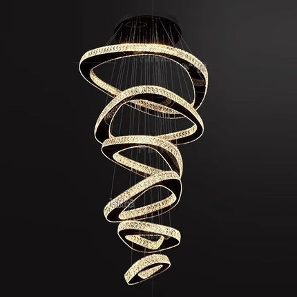 Lustre moderne en cristal et fer forgé, éclairage LED dimmable pour salon