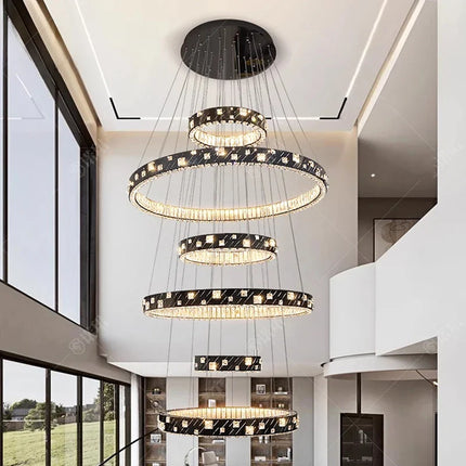 Lustre moderne en cristal et ferronnerie, éclairage LED intérieur chaleureux