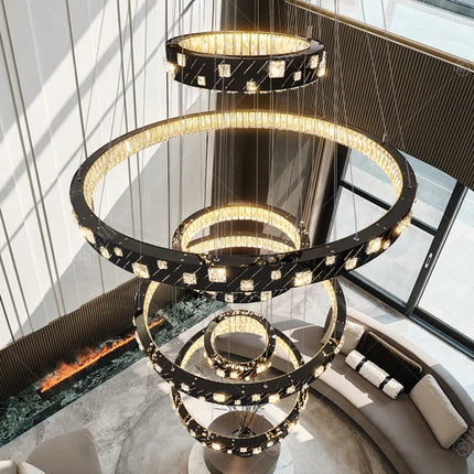 Lustre moderne en cristal et ferronnerie, éclairage LED intérieur chaleureux