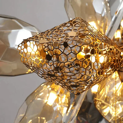 Lustre suspendu LED en acier inoxydable et cristal, design moderne pour salon et chambre, ampoules incluses