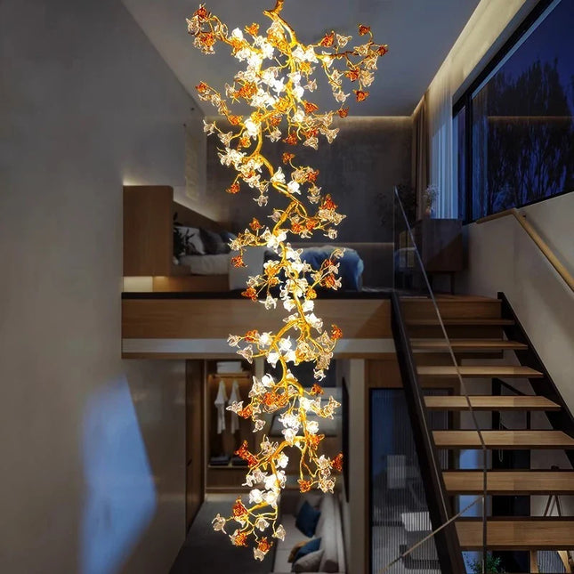 Lustre cristal et laiton style victorien pour mariage, éclairage villa