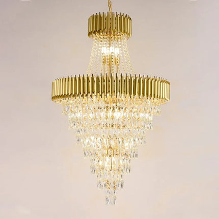 Lustre en cristal de luxe moderne pour villa et salon design Loft