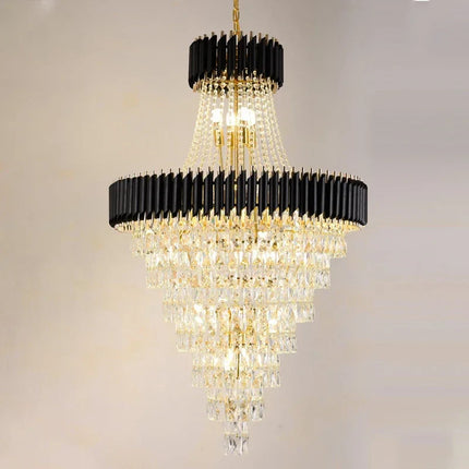 Lustre en cristal de luxe moderne pour villa et salon design Loft
