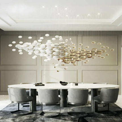 Lustre moderne en fer style ciel étoilé pour halls et boutiques