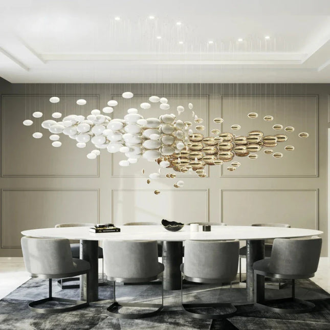 Lustre moderne en fer style ciel étoilé pour halls et boutiques
