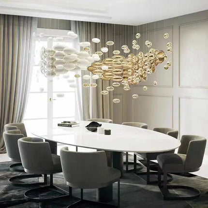 Lustre moderne en fer style ciel étoilé pour halls et boutiques
