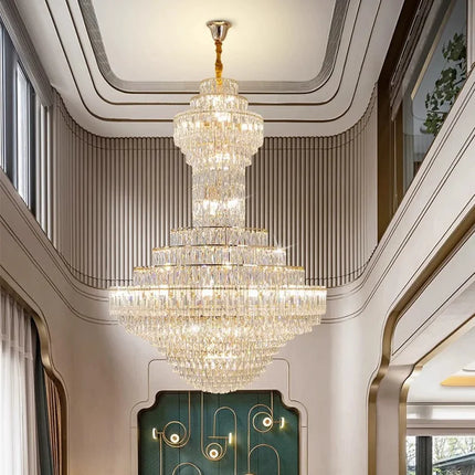 Lustre en cristal de luxe moderne pour salon et villa, éclairage LED élégant