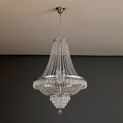 Lustre suspendu en cristal LED design européen pour intérieur élégant