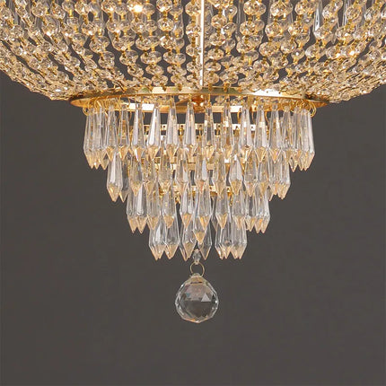 Lustre suspendu en cristal LED design européen pour intérieur élégant
