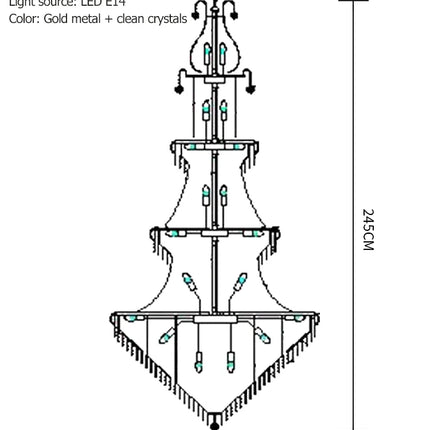 Lustre suspendu en cristal européen pour salon et escalier, lumière chaude ajustable