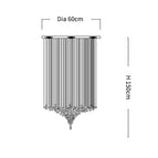Diamètre60xH150cm / Transparent / Lumière Naturellle
