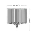 Diamètre100xH150cm / Transparent / Lumière Naturellle