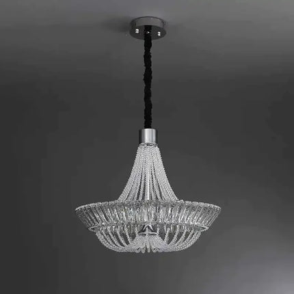 Lustre suspension en cristal américain chrome doré pour salon et restaurant