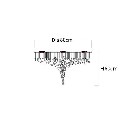 Lustre LED moderne en cristal pour escalier et salon, lumière chaude