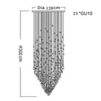 Diamètre120cm plus de pierres / Transparent - / Lumière chaude