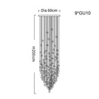 Diamètre60cm plus de pierres / Transparent - / Lumière chaude