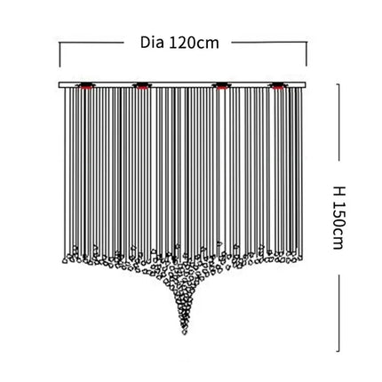 Lustre LED moderne en cristal pour escalier et salon, lumière chaude