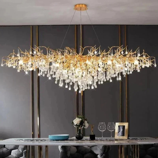 Lustre suspendu en cristal moderne américain pour salon et salle à manger