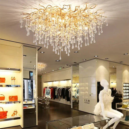 Lustre suspendu en cristal moderne américain pour salon et salle à manger