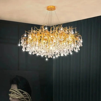 Lustre suspendu en cristal moderne américain pour salon et salle à manger