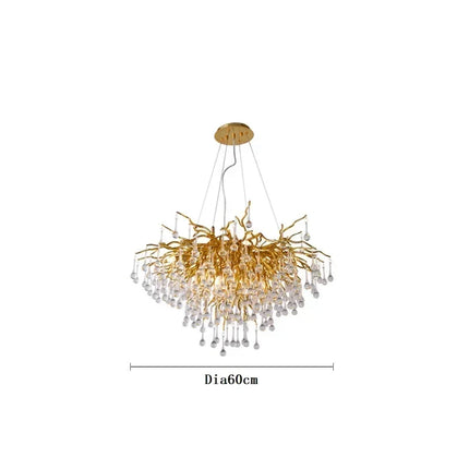 Lustre suspendu en cristal moderne américain pour salon et salle à manger