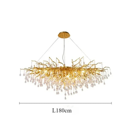Lustre suspendu en cristal moderne américain pour salon et salle à manger