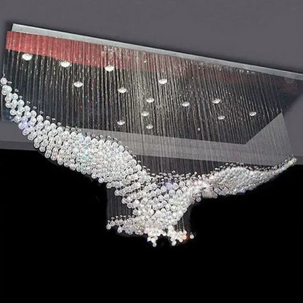 Lustre design moderne en cristal avec éclairage LED, dimensions L100xW55xH80cm