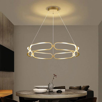 Plafonnier LED rectangulaire minimaliste en nickel brossé, design moderne et luxueux pour intérieur