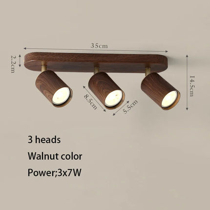 Plafonnier LED en aluminium à têtes réglables, ampoule GU10, 110-220V