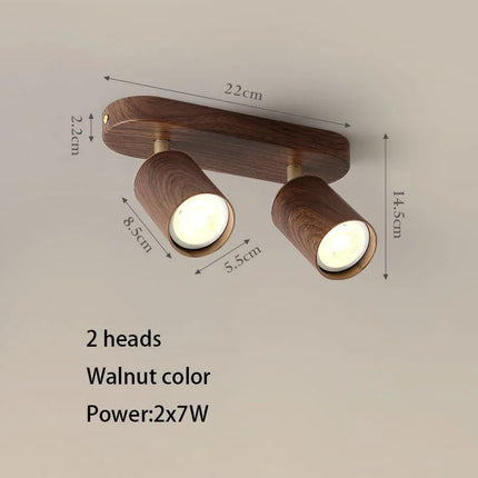 Plafonnier LED en aluminium à têtes réglables, ampoule GU10, 110-220V