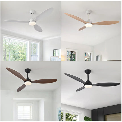 Plafonnier ventilateur LED à profil bas 25-52" avec télécommande, intérieur et extérieur couvert