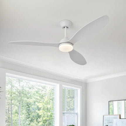 Plafonnier ventilateur LED à profil bas 25-52" avec télécommande, intérieur et extérieur couvert