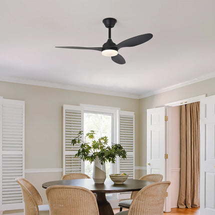 Plafonnier ventilateur LED à profil bas 25-52" avec télécommande, intérieur et extérieur couvert