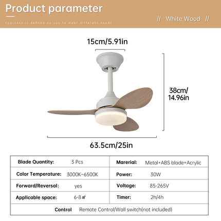 Plafonnier ventilateur LED à profil bas 25-52" avec télécommande, intérieur et extérieur couvert