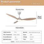 52 Inch Blanc WOOD / 85-265V