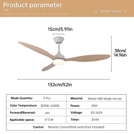 Plafonnier ventilateur LED à profil bas 25-52" avec télécommande, intérieur et extérieur couvert