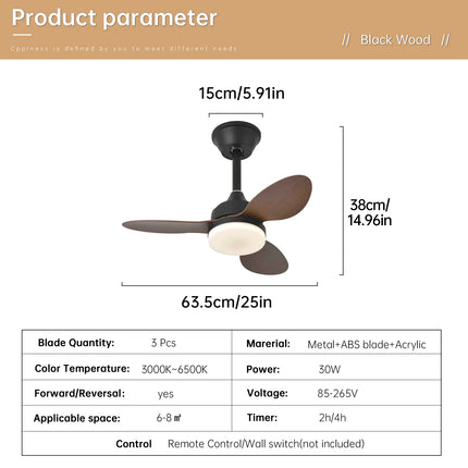 Plafonnier ventilateur LED à profil bas 25-52" avec télécommande, intérieur et extérieur couvert