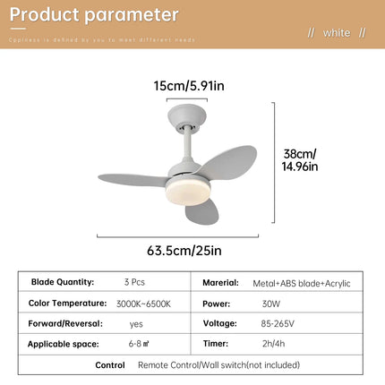 Plafonnier ventilateur LED à profil bas 25-52" avec télécommande, intérieur et extérieur couvert