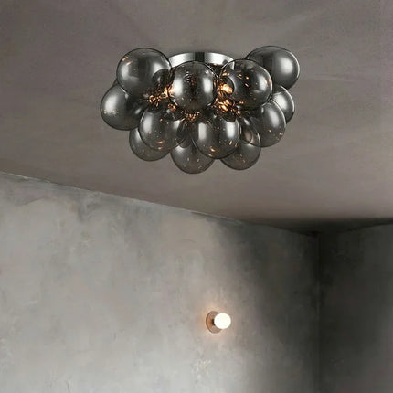 Plafonnier boule de verre moderne nordique G9 pour salon et cuisine